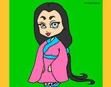 Dibujo Princesa con kimono pintado por sofia202