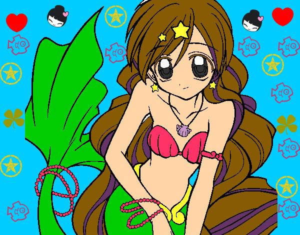 Dibujo Sirena 3 pintado por angelitita