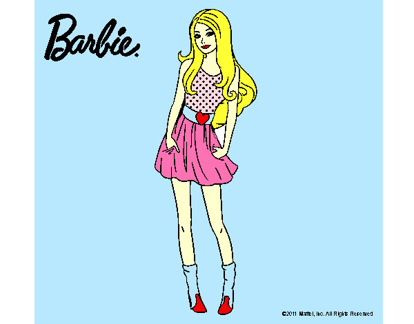 Dibujo Barbie veraniega pintado por lillinha