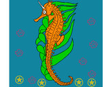 Dibujo Caballito de mar oriental pintado por dakava