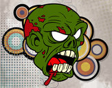 Dibujo Cabeza de zombi pintado por FinnVicho