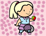 Dibujo Chica tenista pintado por valnicoben