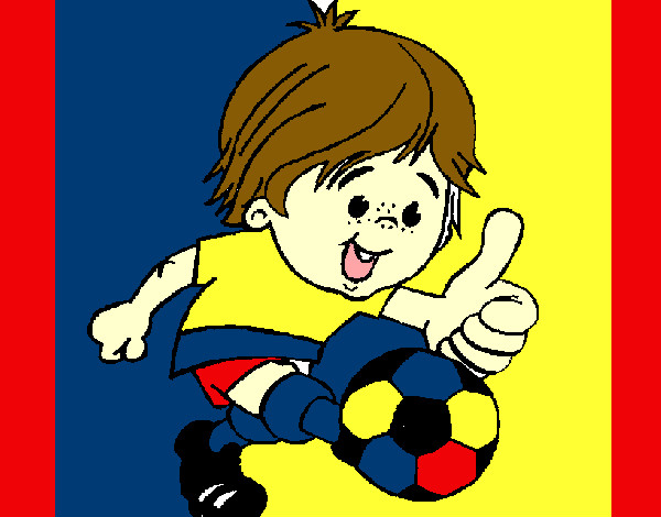 Dibujo Chico jugando a fútbol pintado por virisergio