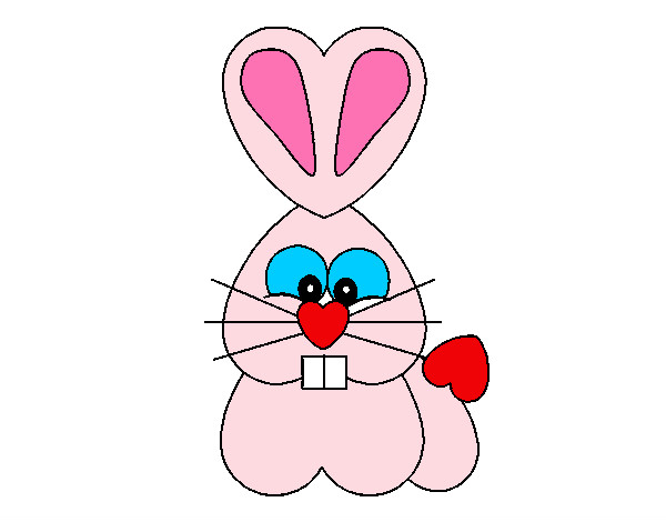 Dibujo Conejo corazón pintado por javi2001