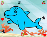 Dibujo Delfín alegre pintado por soemi