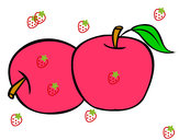Dibujo Dos manzanas pintado por danaoxiris