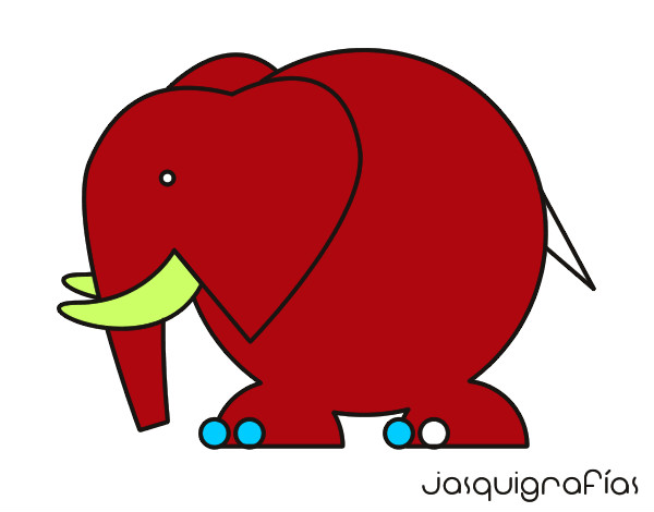 Dibujo Elefante grande pintado por LADYK