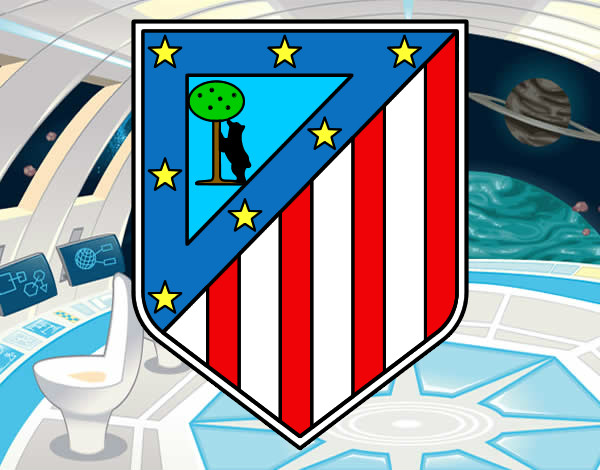 Dibujo Escudo del Club Atlético de Madrid pintado por Aitanichu