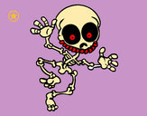 Dibujo Esqueleto contento 2 pintado por aaroni