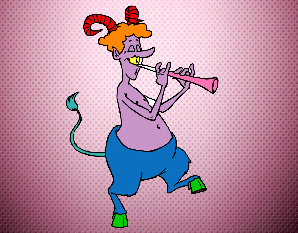 Dibujo Fauno tocando la flauta pintado por mora20099