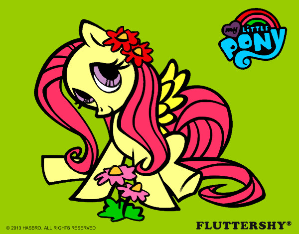 Dibujo Fluttershy pintado por RosAlexa