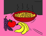 Dibujo Fruta y caracoles a la cazuela pintado por Shadday 