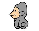 Dibujo Gorila bebé pintado por jlrosa