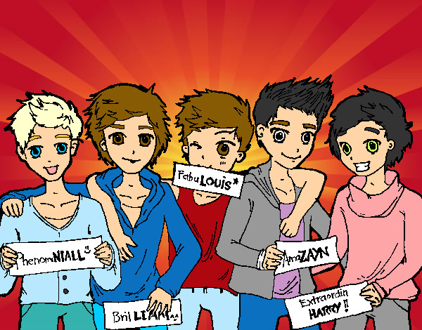 Dibujo Los chicos de One Direction pintado por Anabella11