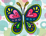 Dibujo Mandala mariposa pintado por Anabella11