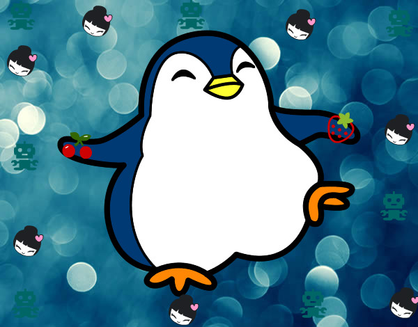 Dibujo Pingüino bailando pintado por soemi