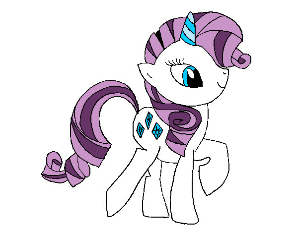 Dibujo Rarity pintado por luisana5