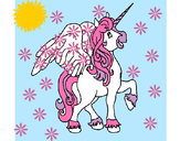 Dibujo Unicornio con alas pintado por pitusanche
