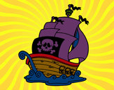 Dibujo Barco de piratas pintado por anaalanike