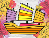 Dibujo Barco oriental pintado por danielange
