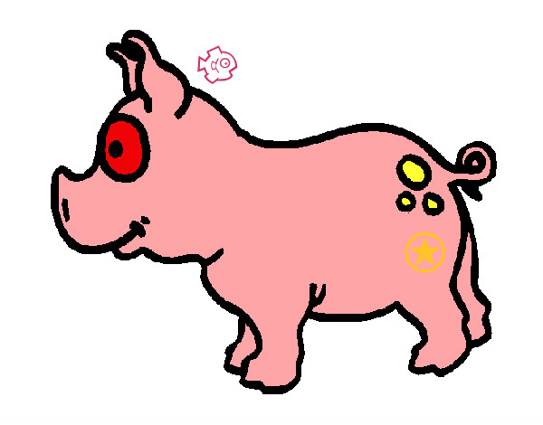 Dibujo Cerdo pintado por hhjk