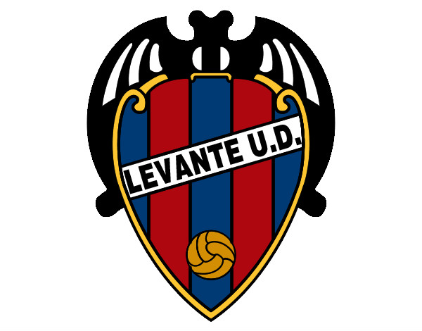 Dibujo Escudo del Levante UD pintado por Dibujante9