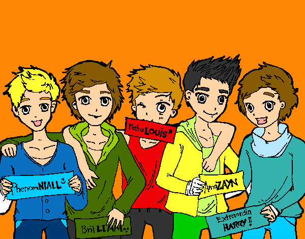 Dibujo Los chicos de One Direction pintado por nicayo