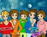 Dibujo Los chicos de One Direction pintado por rosali321