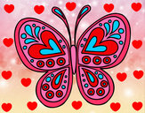 Dibujo Mandala mariposa pintado por ronix 