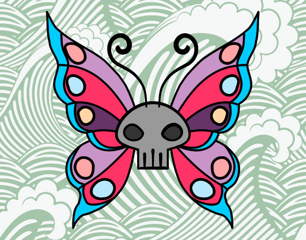 Dibujo Mariposa Emo pintado por pikafresa