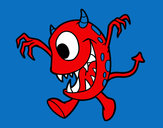 Dibujo Monstruo con un ojo pintado por mechi72