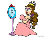 Dibujo Princesa y espejo pintado por sid200104