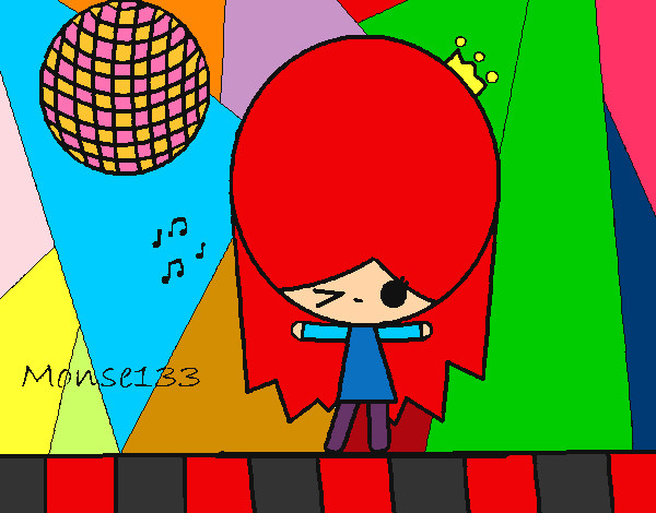 Dibujo Reina Disco pintado por Rusher2