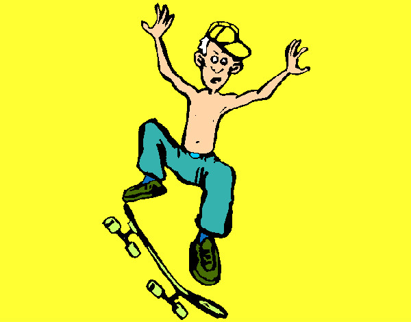 Dibujo Skater pintado por isaaco