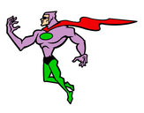 Dibujo Superhéroe poderoso pintado por isaaco