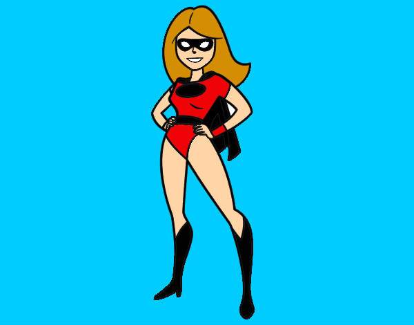 Dibujo Superheroina pintado por dacota