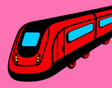 Dibujo Tren de alta velocidad pintado por dacota