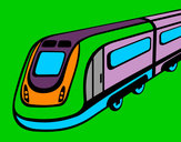 Dibujo Tren de alta velocidad pintado por xene6
