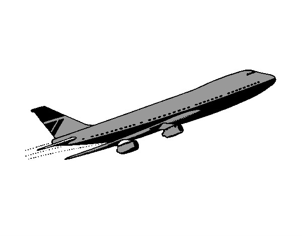 Dibujo Avión en el aire pintado por kizila