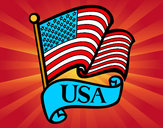 Dibujo Bandera de los Estados Unidos pintado por mirandoyu