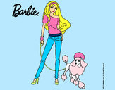 Dibujo Barbie con look moderno pintado por hapiest