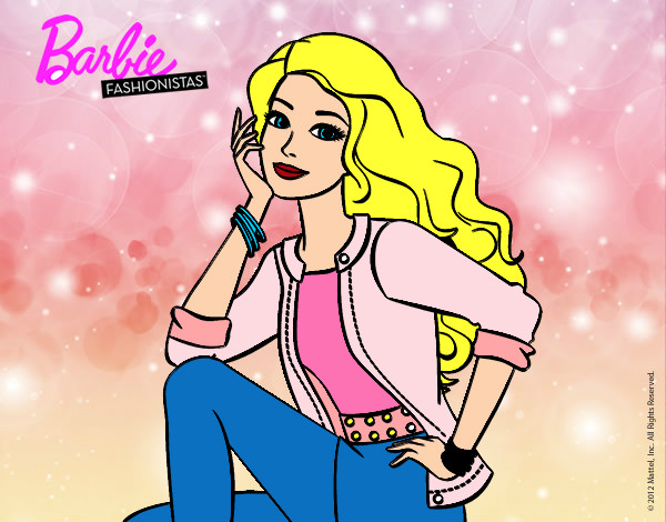 Dibujo Barbie súper guapa pintado por jgfjgjf