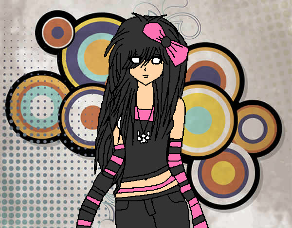 Dibujo Emo fashion pintado por jgfjgjf