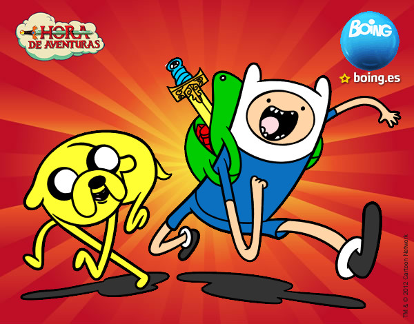 Dibujo Finn y Jake pintado por Dahiry