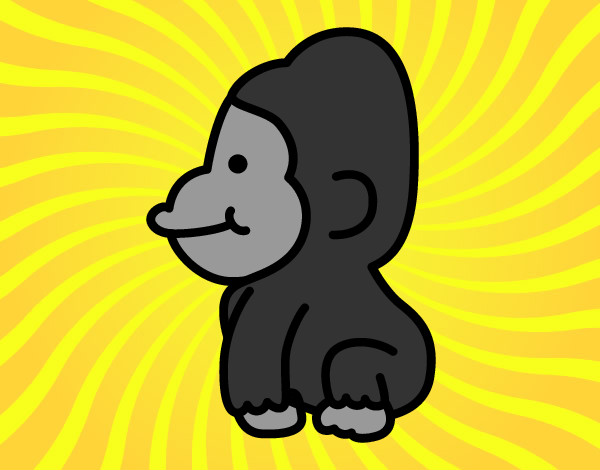 Dibujo Gorila bebé pintado por Anichi2000