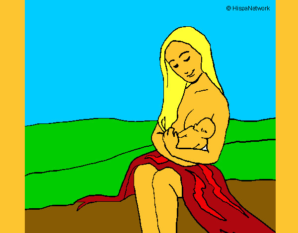 Dibujo Madre con su bebe pintado por DdnetHa 
