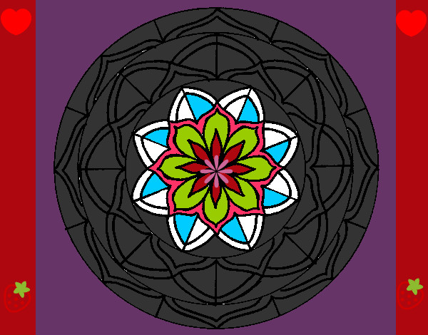 Dibujo Mandala 6 pintado por puchungas