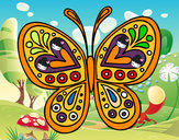 Dibujo Mandala mariposa pintado por Carliss