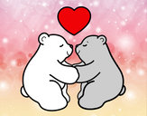 Dibujo Osos polares enamorados pintado por Anichi2000