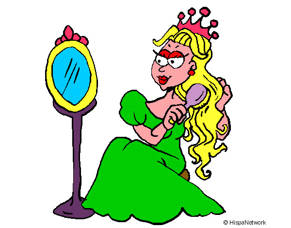 Dibujo Princesa y espejo pintado por eilee